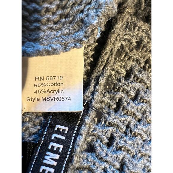 BOLD ELEMENTS Large Open Front Cardigan Side Slits Light Weight Heathered Gray - Picture 12 of 12